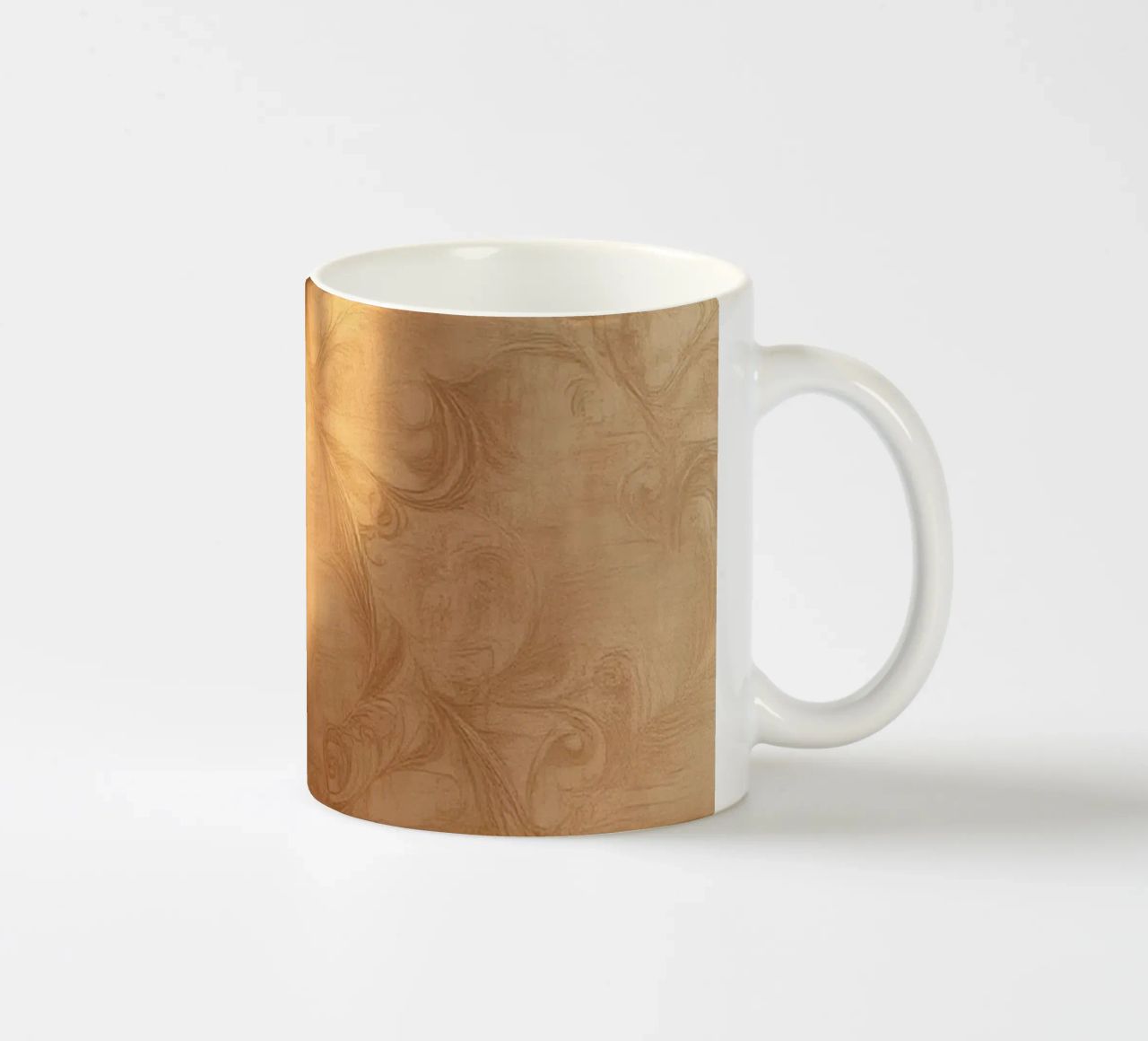 Design mural abstrait élégant avec des tons chauds et une lumière douce mug en céramique de DesignDoodle