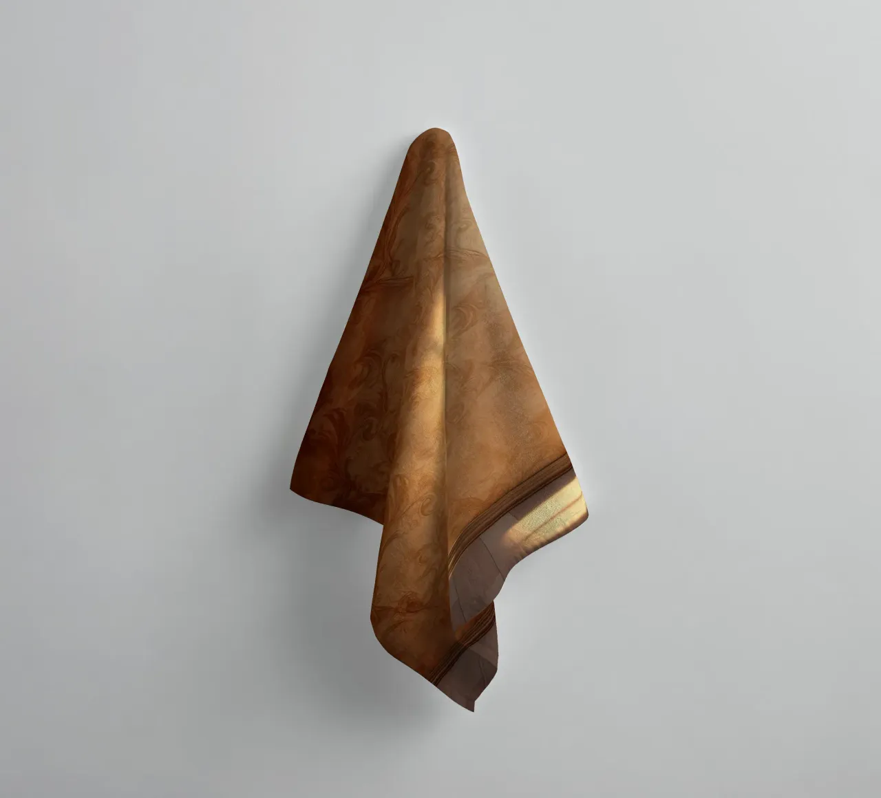 Design mural abstrait élégant avec des tons chauds et une lumière douce serviette de bain de DesignDoodle