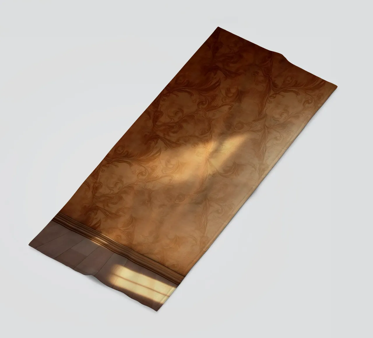 Design mural abstrait élégant avec des tons chauds et une lumière douce serviette de plage de DesignDoodle