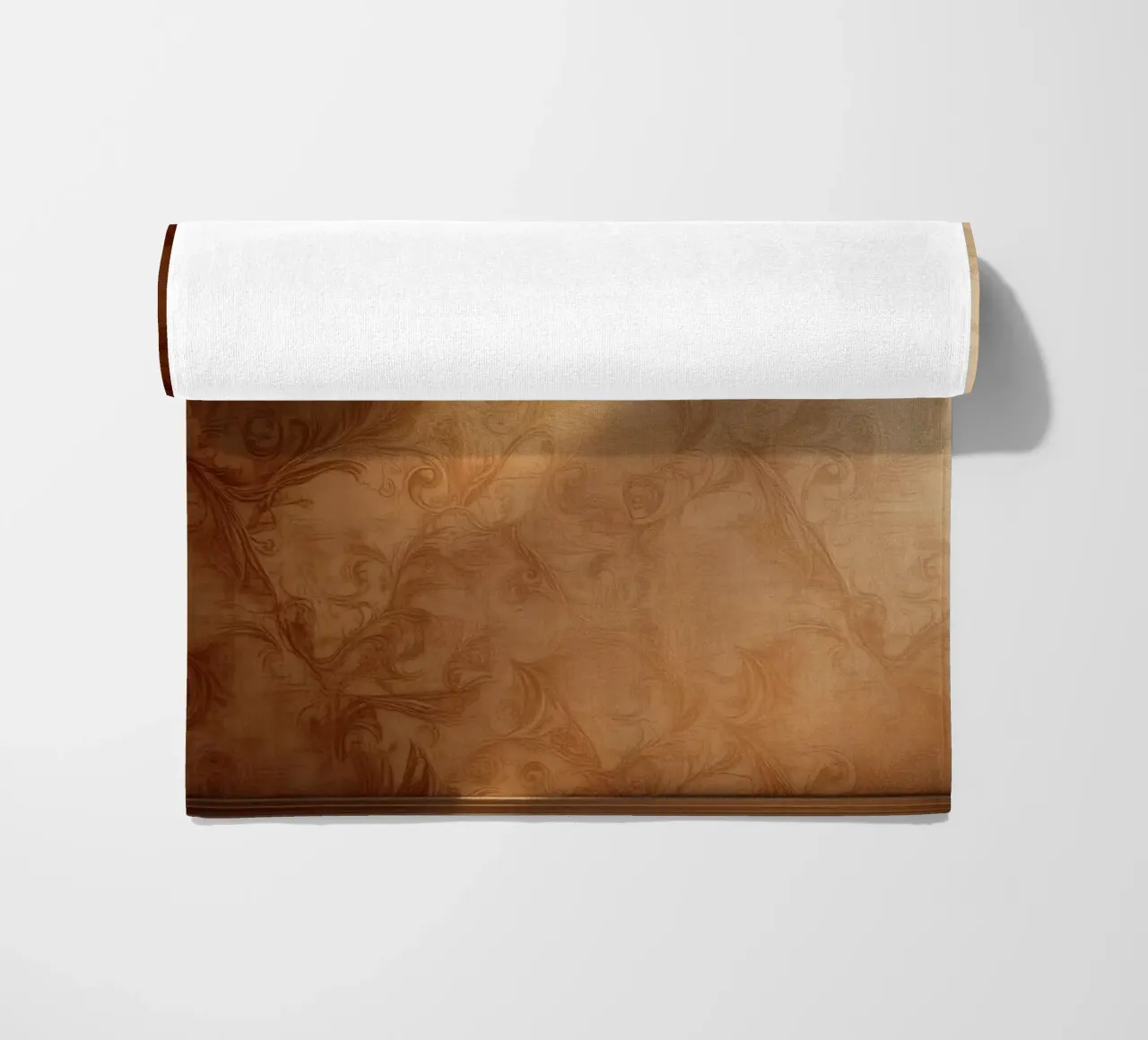 Design mural abstrait élégant avec des tons chauds et une lumière douce serviette de plage de DesignDoodle