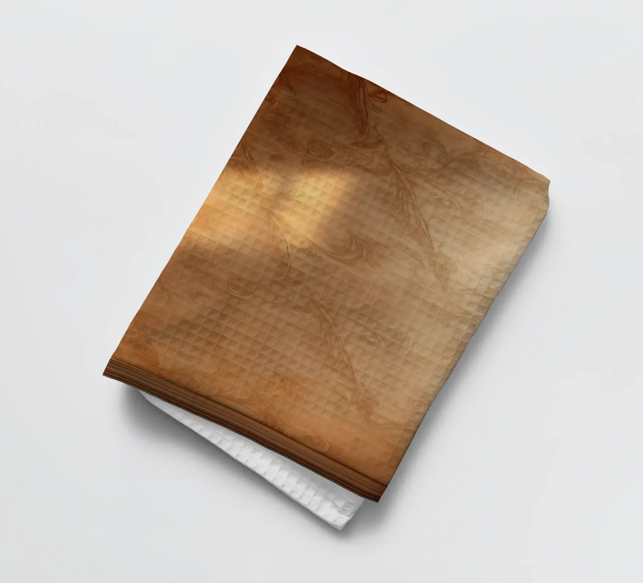 Elegant abstract wall design with warm tones and soft light tea towel by DesignDoodle