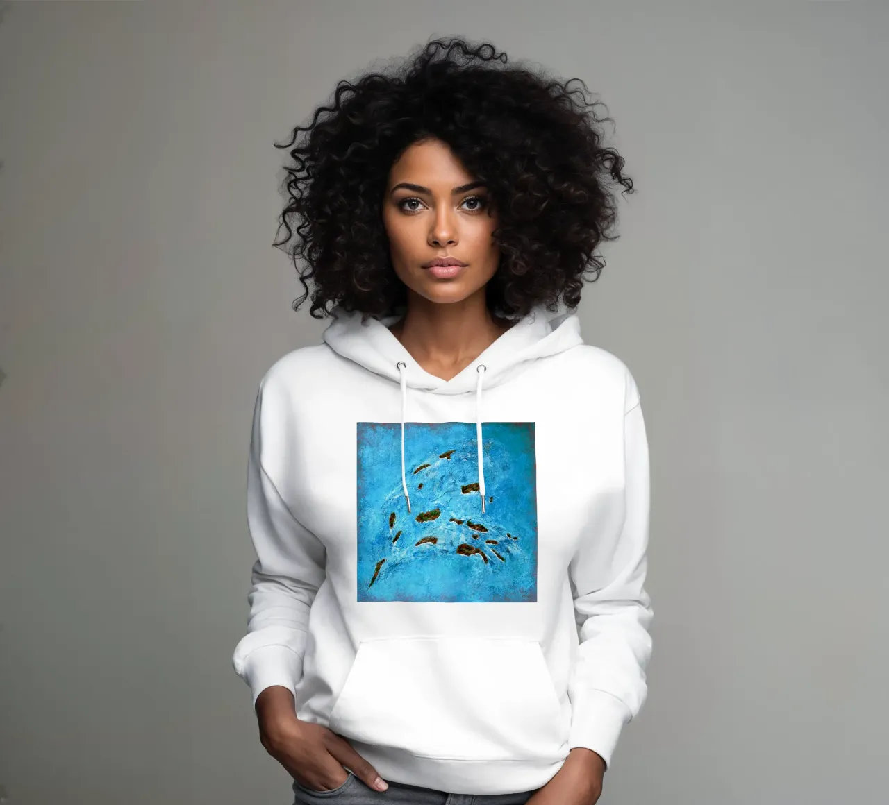 LIBRE COMO UN PÁJARO sudadera con capucha de Thierry Vobmann Abstract painting