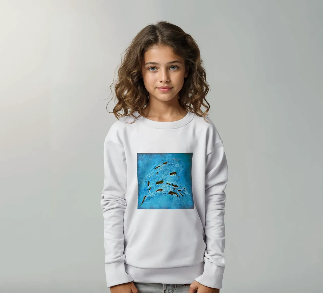 LIBRE COMO UN PÁJARO sudadera para niño de Thierry Vobmann Abstract painting