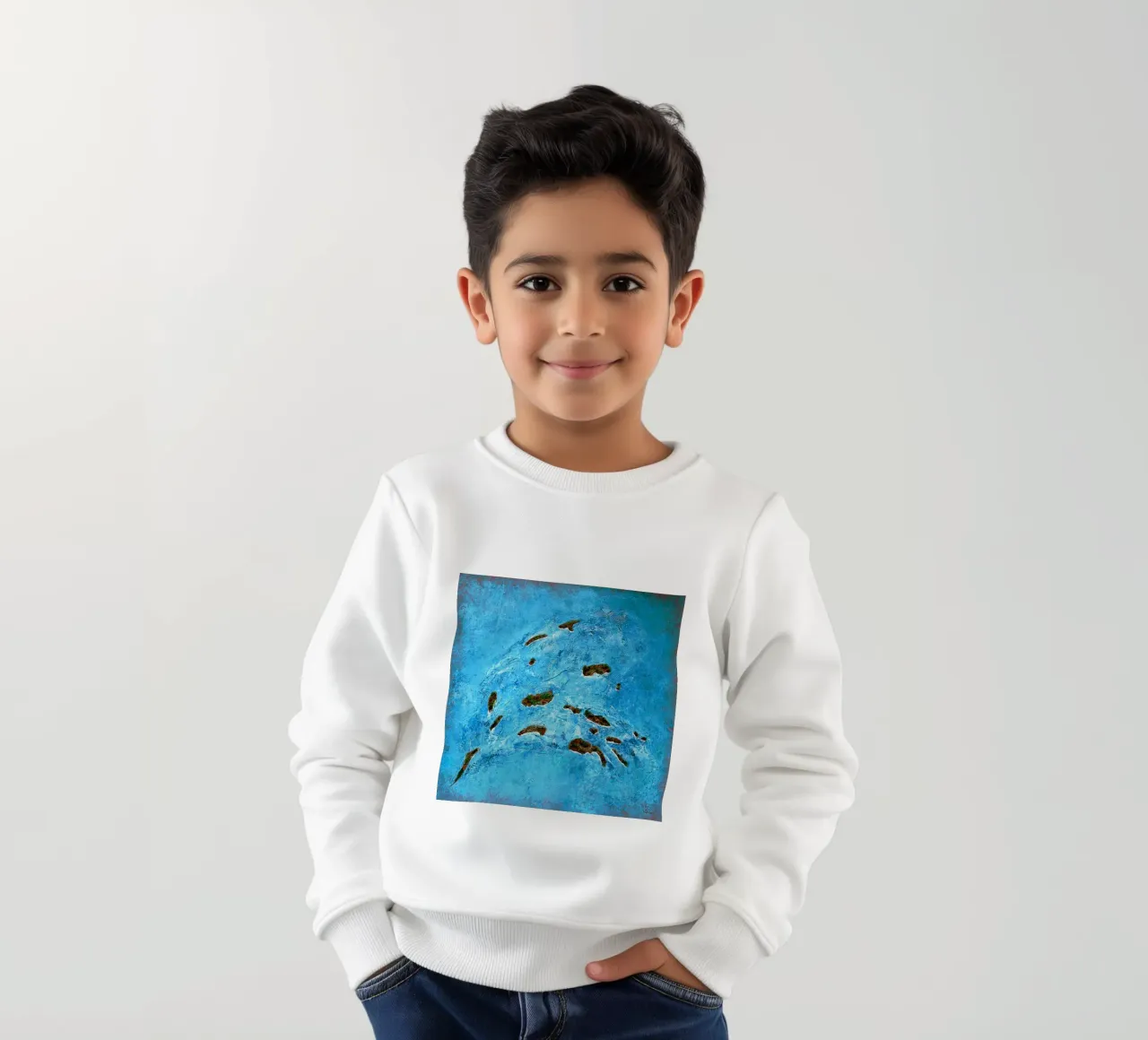 LIBRE COMO UN PÁJARO sudadera para niño de Thierry Vobmann Abstract painting