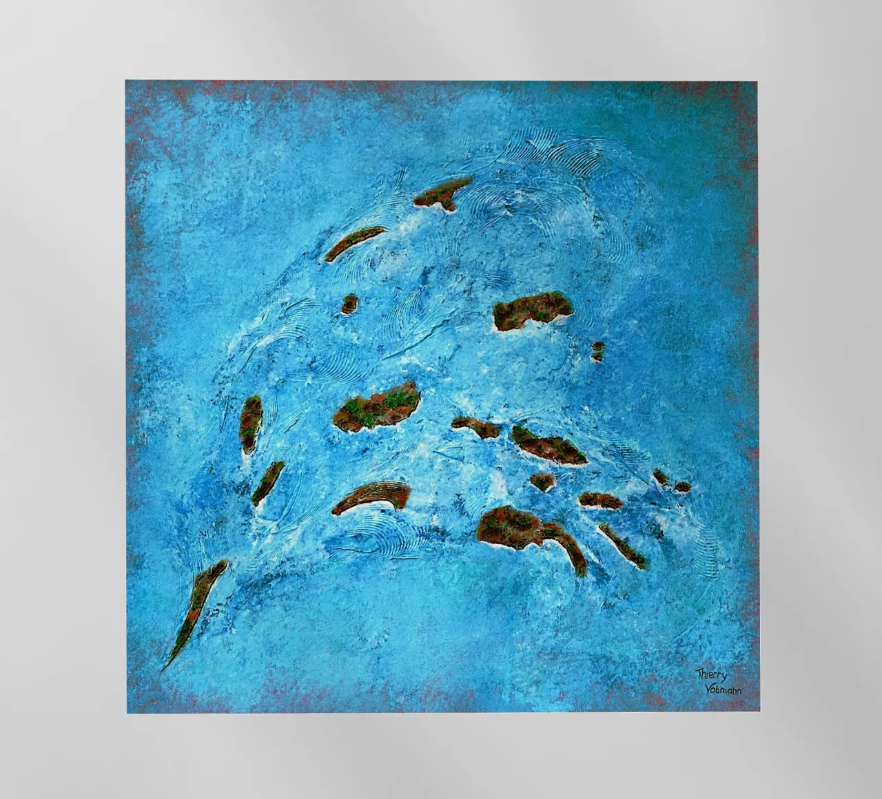 LIBRE COMO UN PÁJARO lámina retroiluminada de Thierry Vobmann Abstract painting