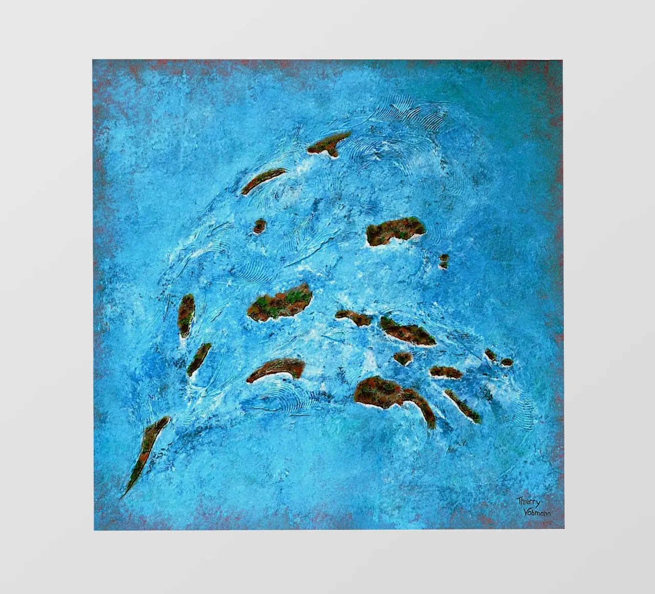 LIBRE COMO UN PÁJARO lámina retroiluminada de Thierry Vobmann Abstract painting
