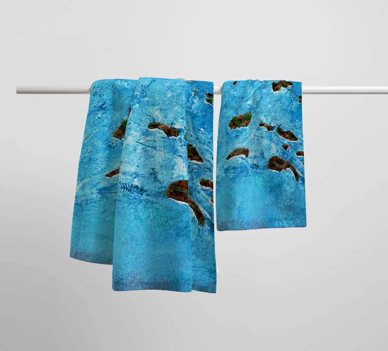 LIBRE COMO UN PÁJARO toalla de baño de Thierry Vobmann Abstract painting