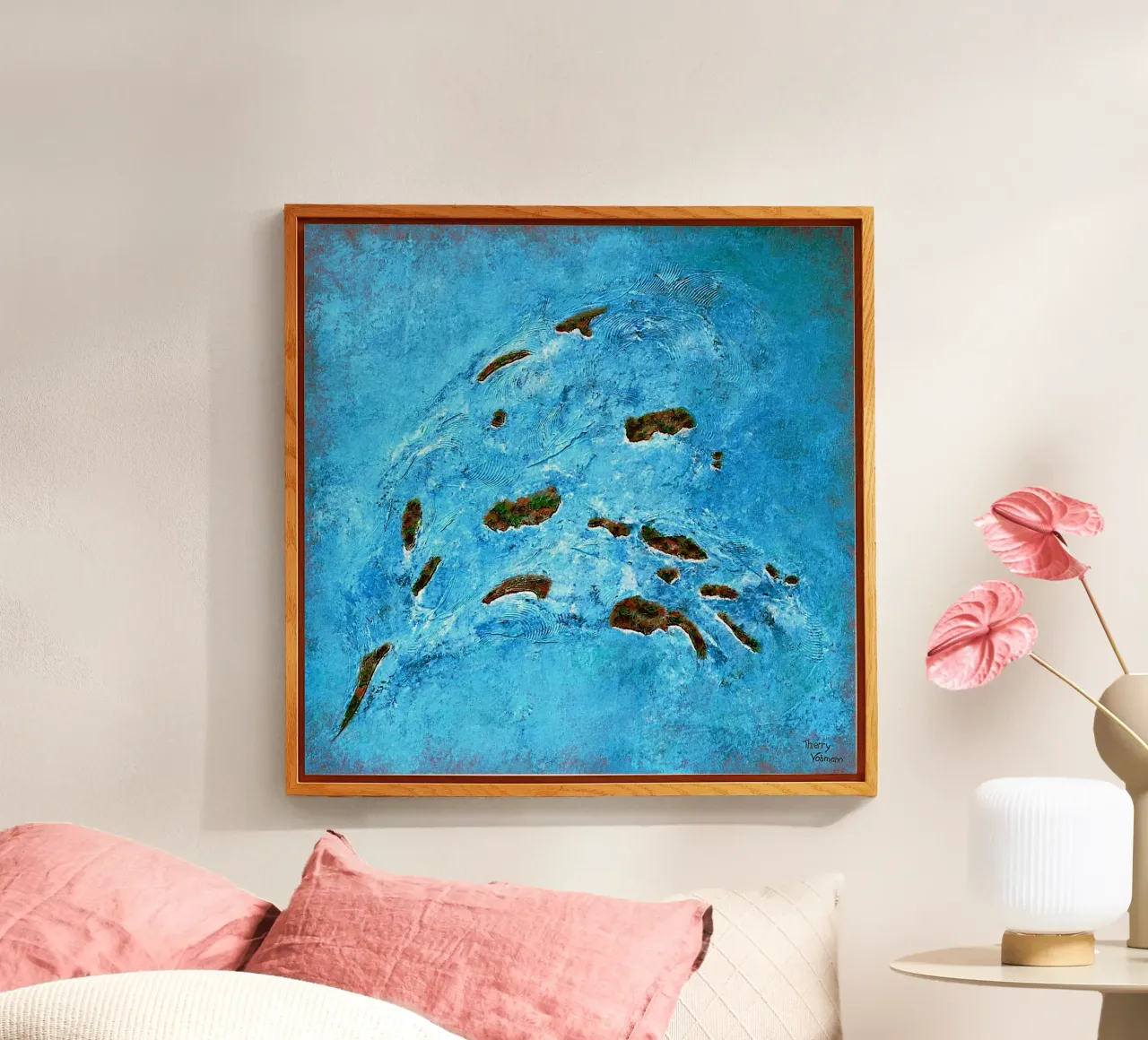 LIBRE COMO UN PÁJARO metacrilato de Thierry Vobmann Abstract painting