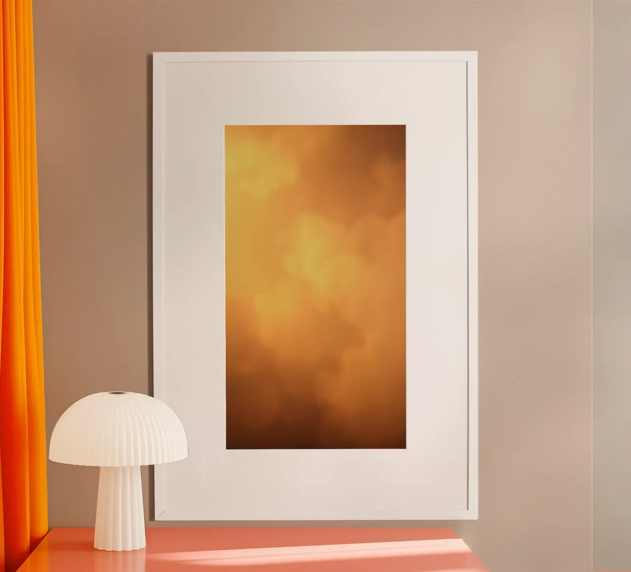 Beautiful abstract warm tone wallpaper with soft cloud hahnemühle by DesignDoodle