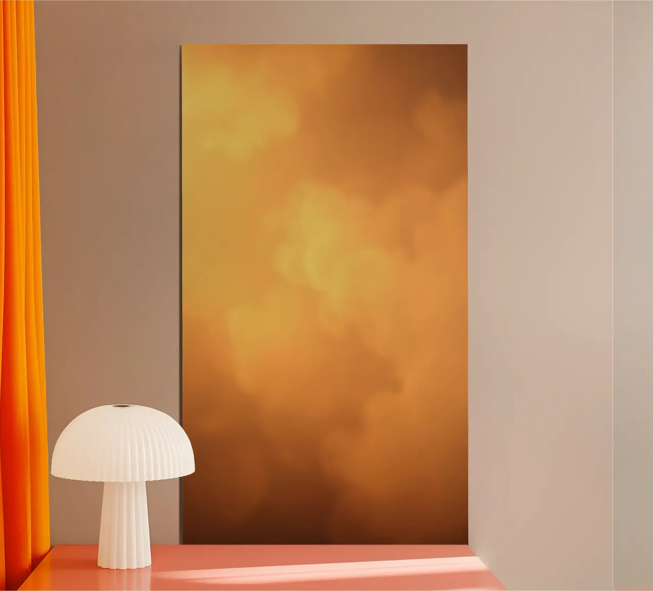 Beautiful abstract warm tone wallpaper with soft cloud hahnemühle by DesignDoodle