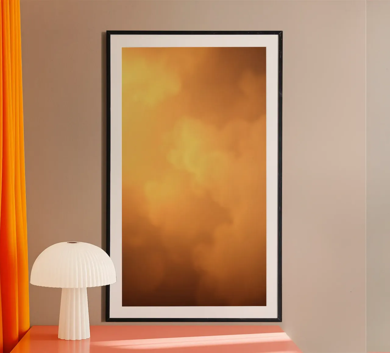 Beautiful abstract warm tone wallpaper with soft cloud hahnemühle by DesignDoodle