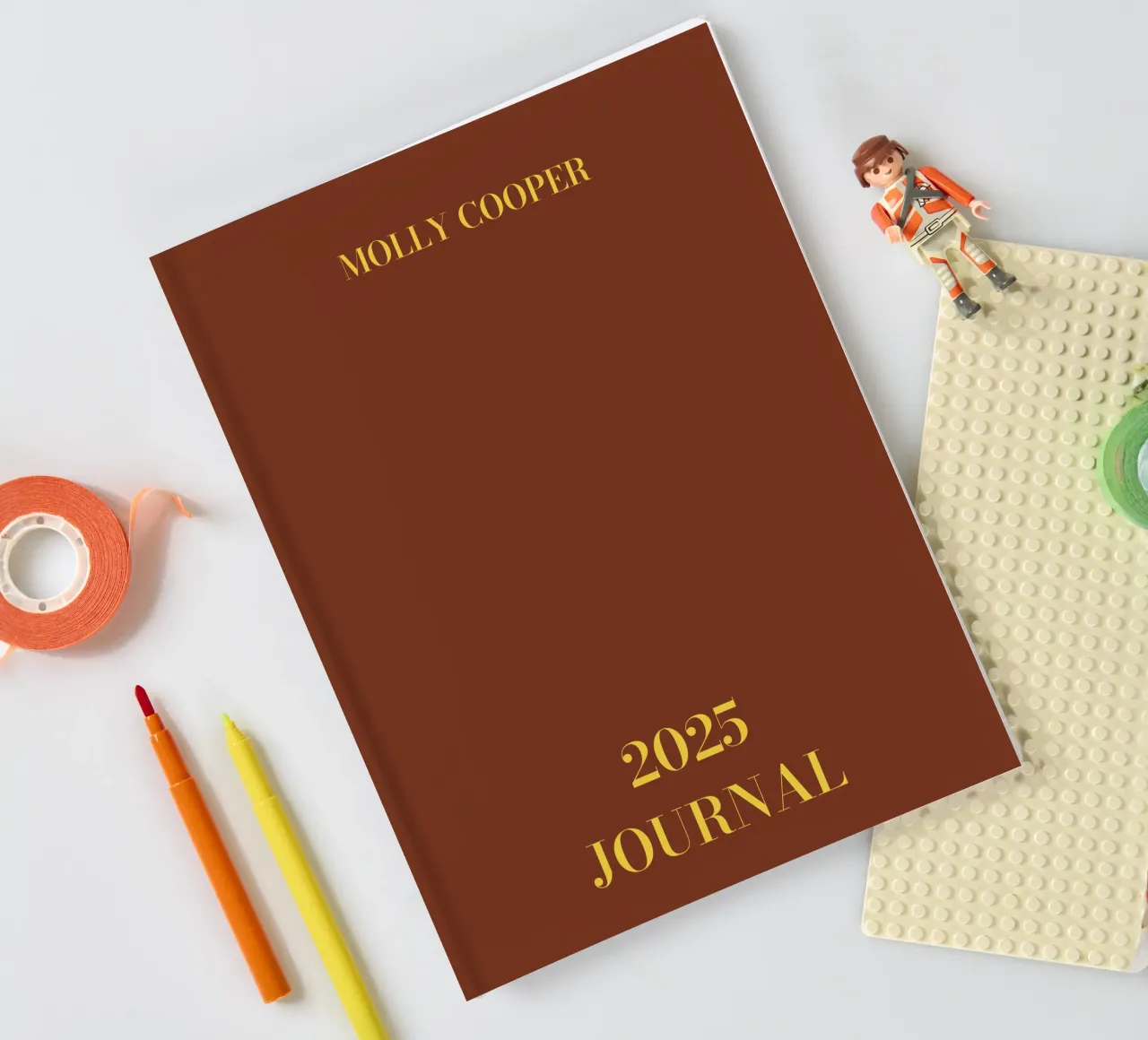 Custom name and year notebook by Paigaam Studio