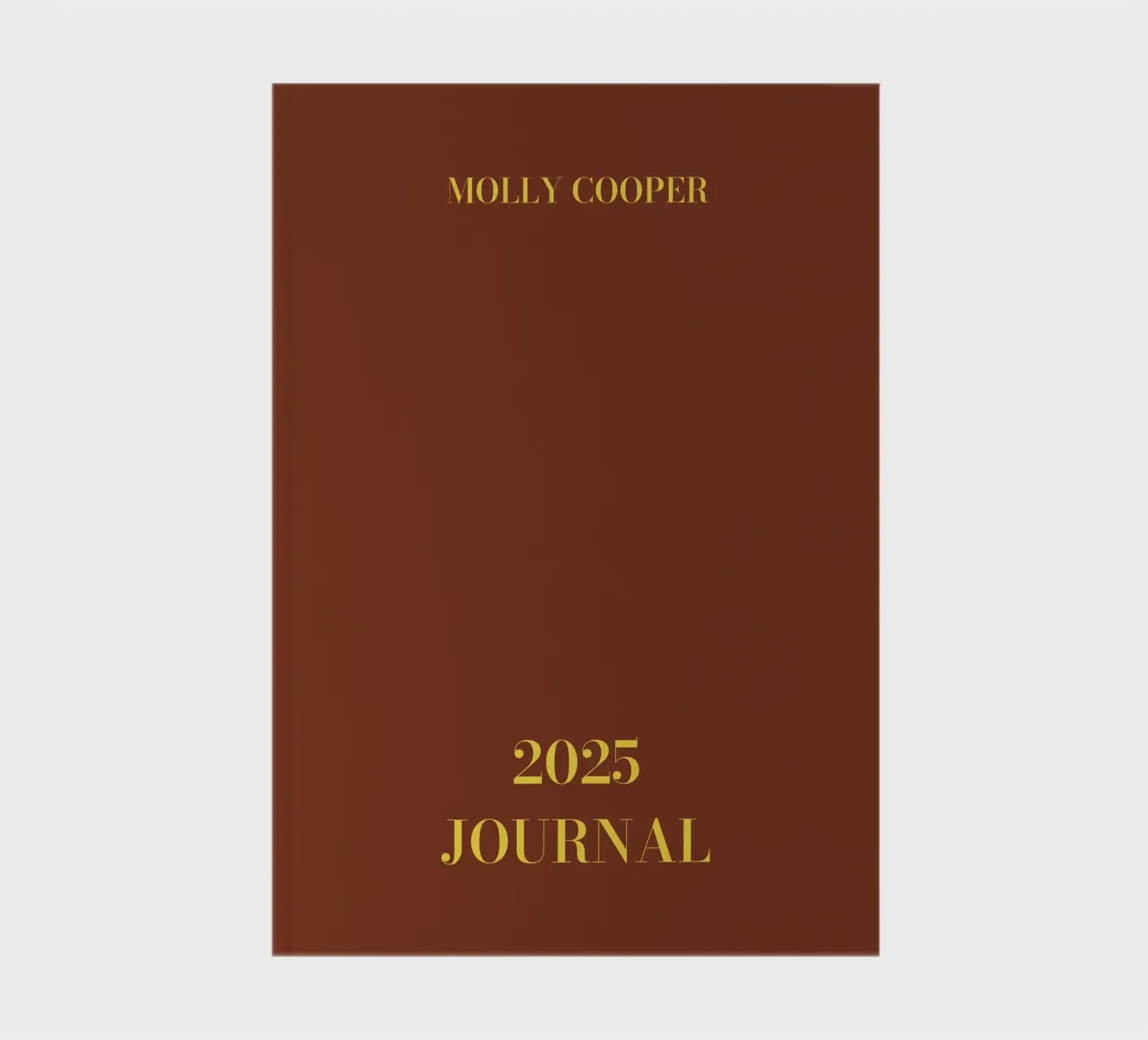 Custom name and year notebook by Paigaam Studio