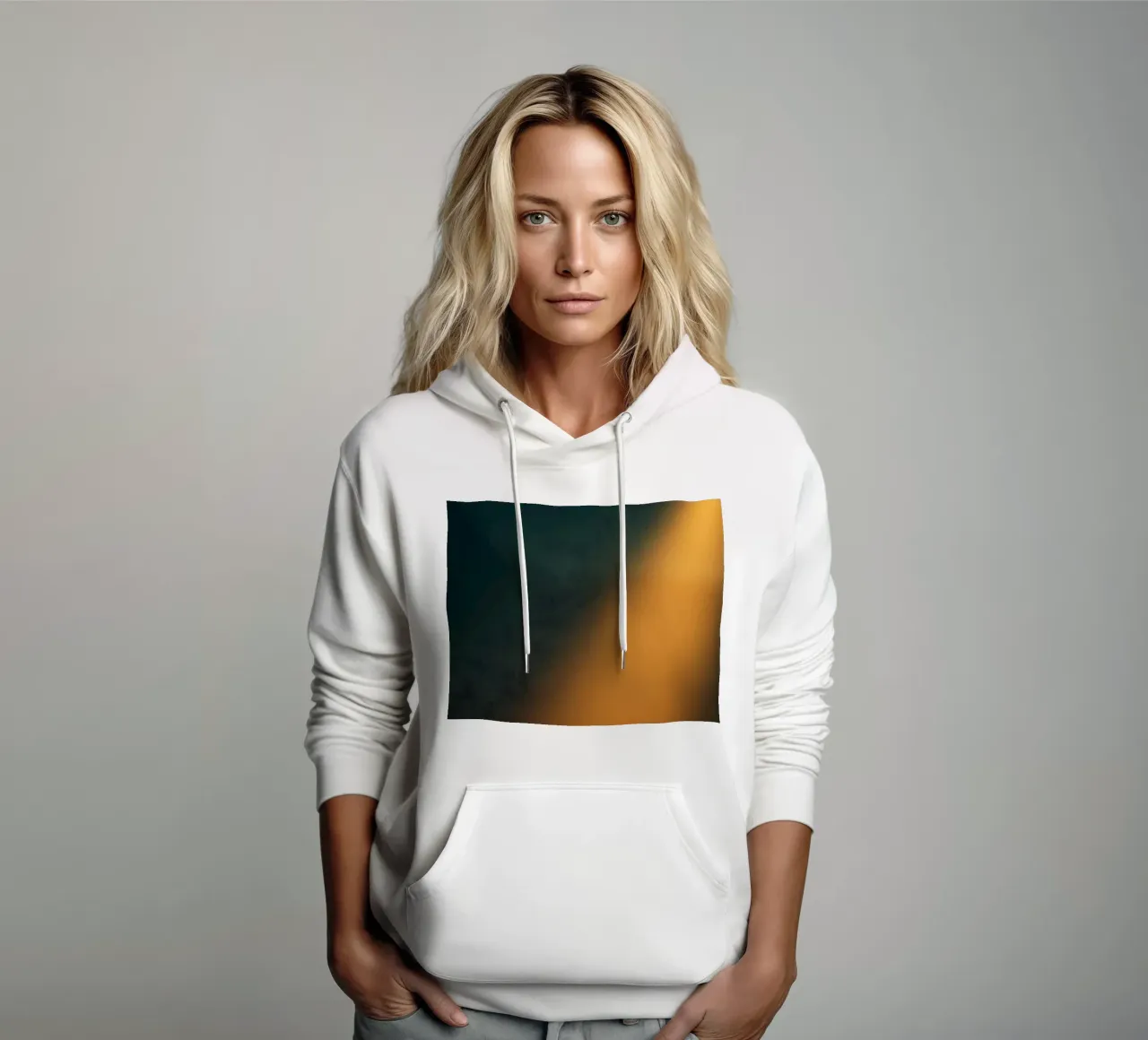 Explore warm light beams illuminating the abstract backgroun felpa con cappuccio da DesignDoodle