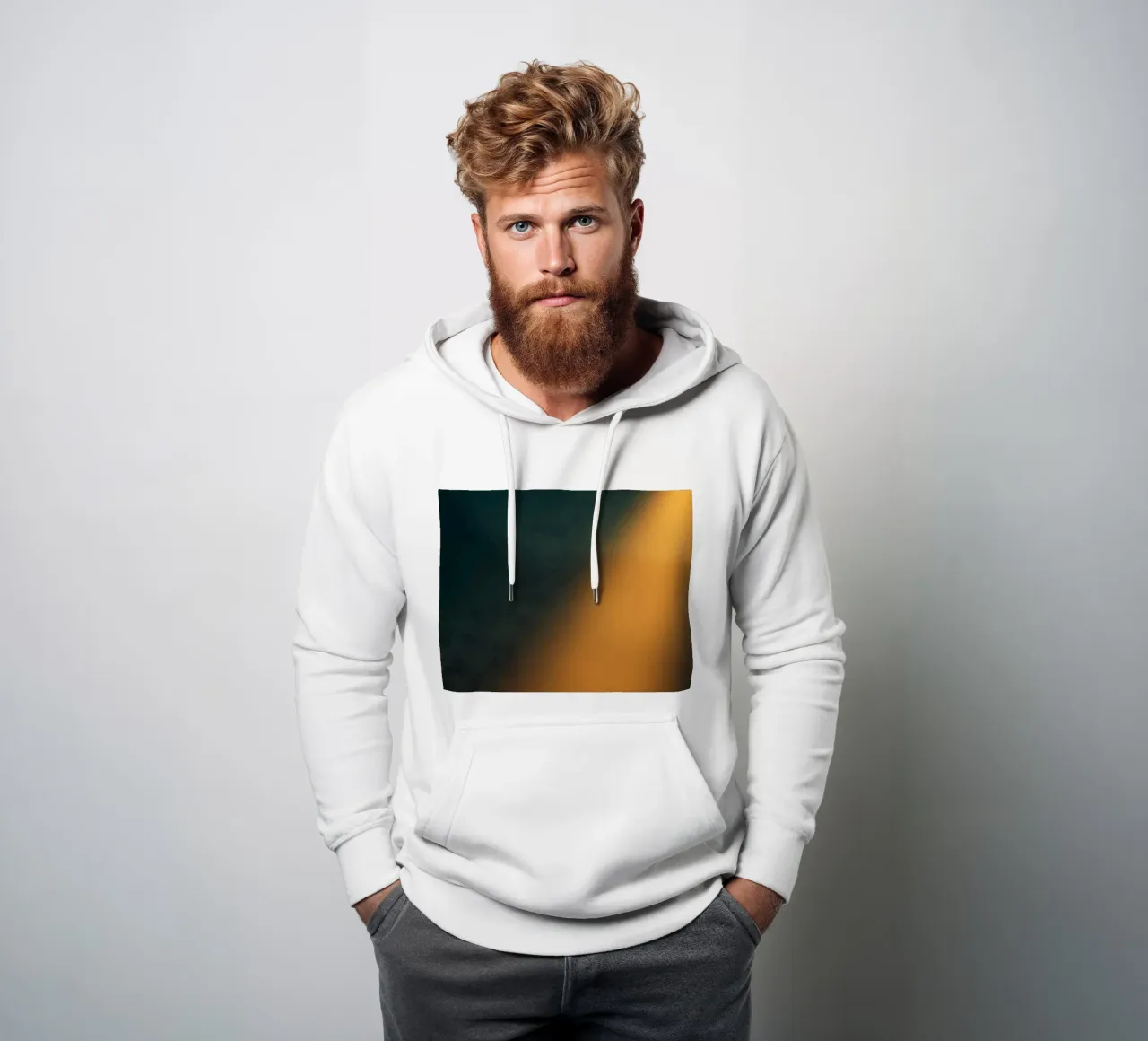 Explore warm light beams illuminating the abstract backgroun felpa con cappuccio da DesignDoodle