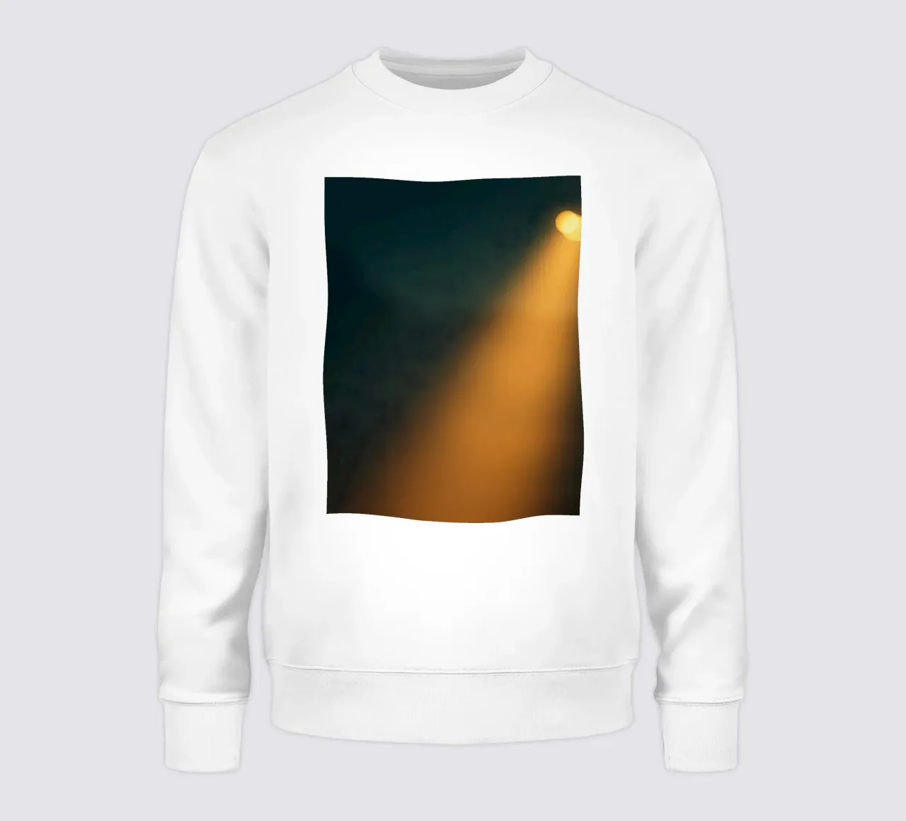Explore warm light beams illuminating the abstract backgroun sweatshirt van DesignDoodle