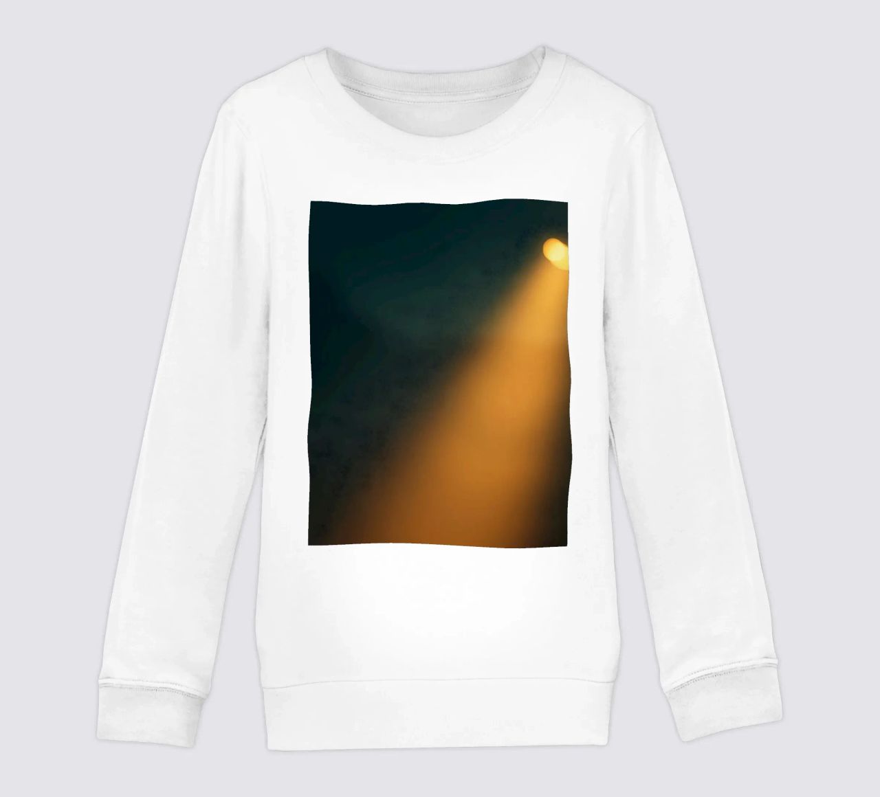 Explore warm light beams illuminating the abstract backgroun felpa bambino da DesignDoodle