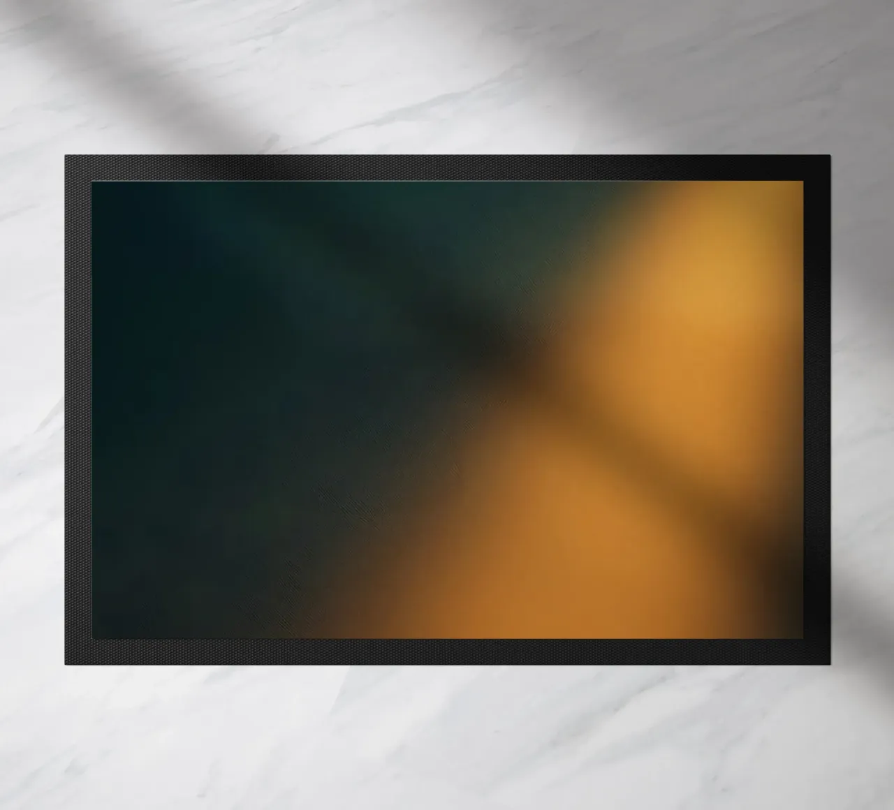 Explore warm light beams illuminating the abstract backgroun paillasson de DesignDoodle