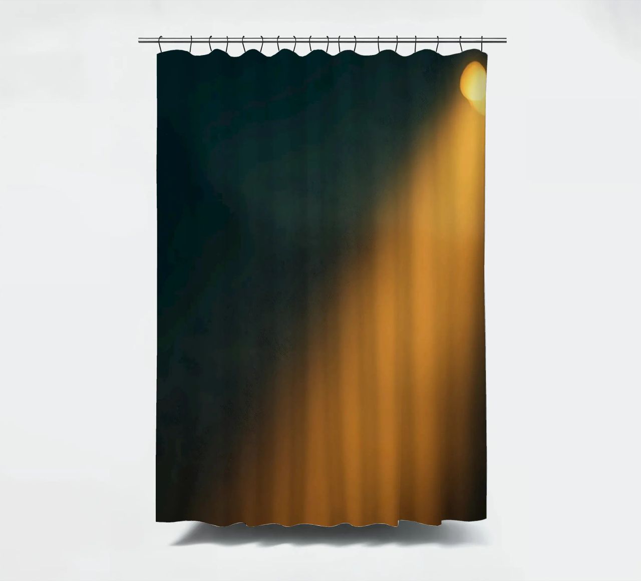 Explore warm light beams illuminating the abstract backgroun tenda da doccia da DesignDoodle