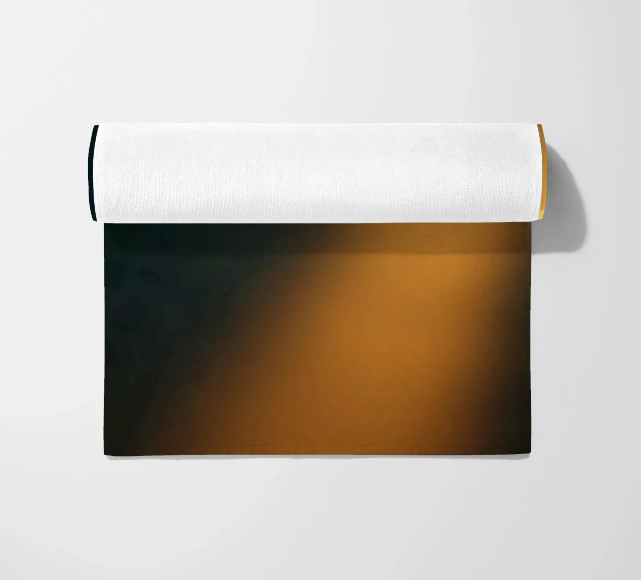 Explore warm light beams illuminating the abstract backgroun telo mare da DesignDoodle