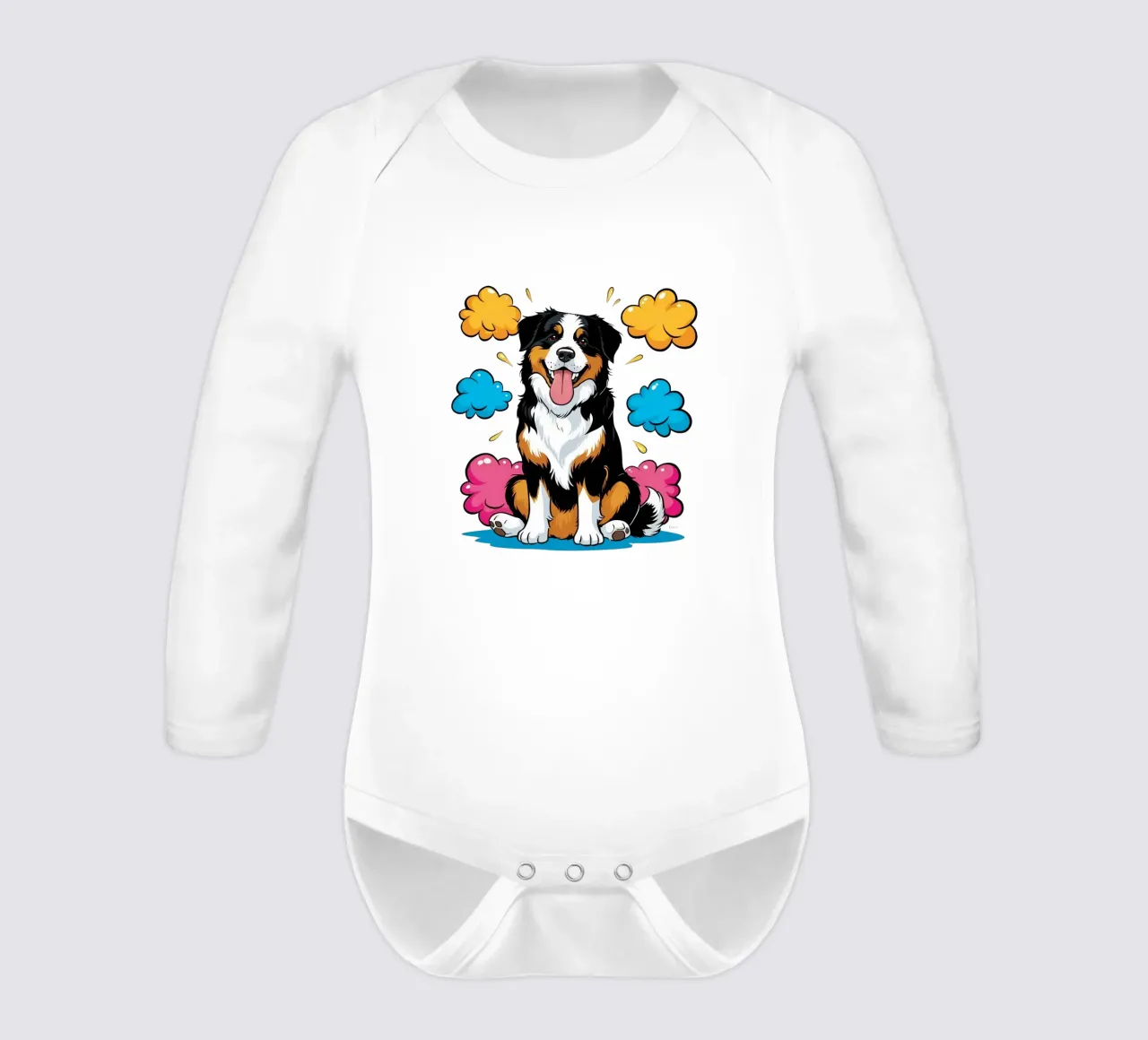 Sweet, sweetest, sweetest #51 long-sleeve baby romper by Yumis.Beargang.and.Me