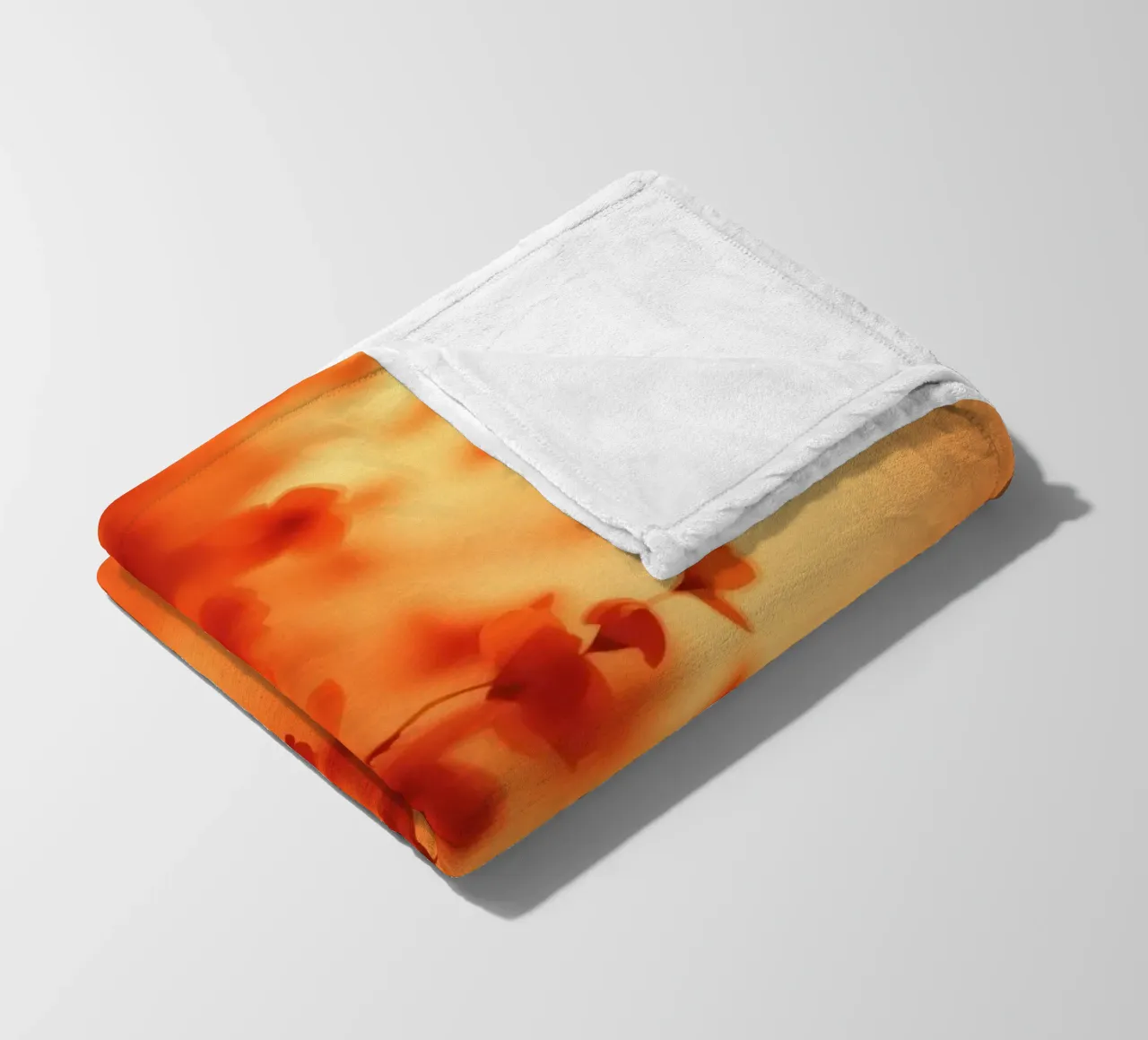 sfondo floreale arancione con soft focus coperta in pile da DesignDoodle