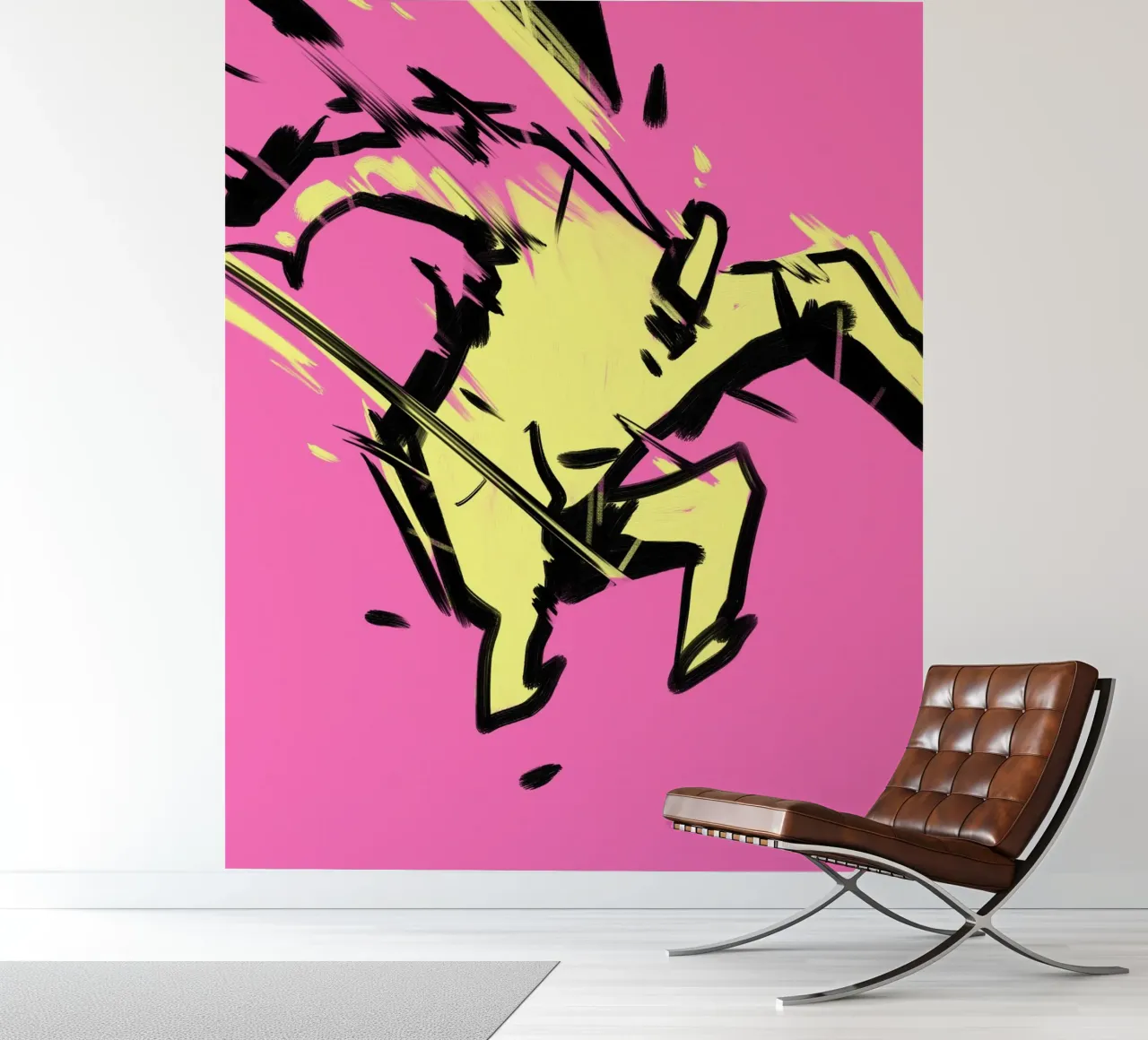 Springen fotobehang van Johannes Lott Illustration