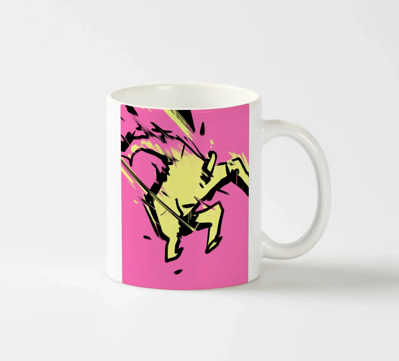 Jumping ceramic mug by Johannes Lott Illustration