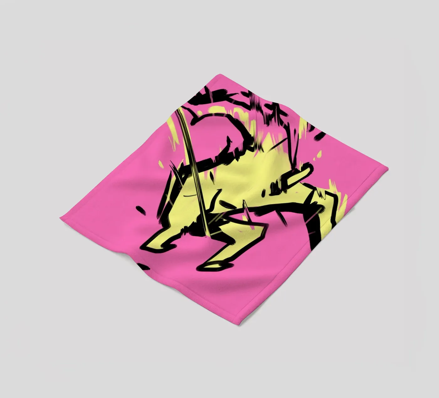 Jumping fleece blanket by Johannes Lott Illustration