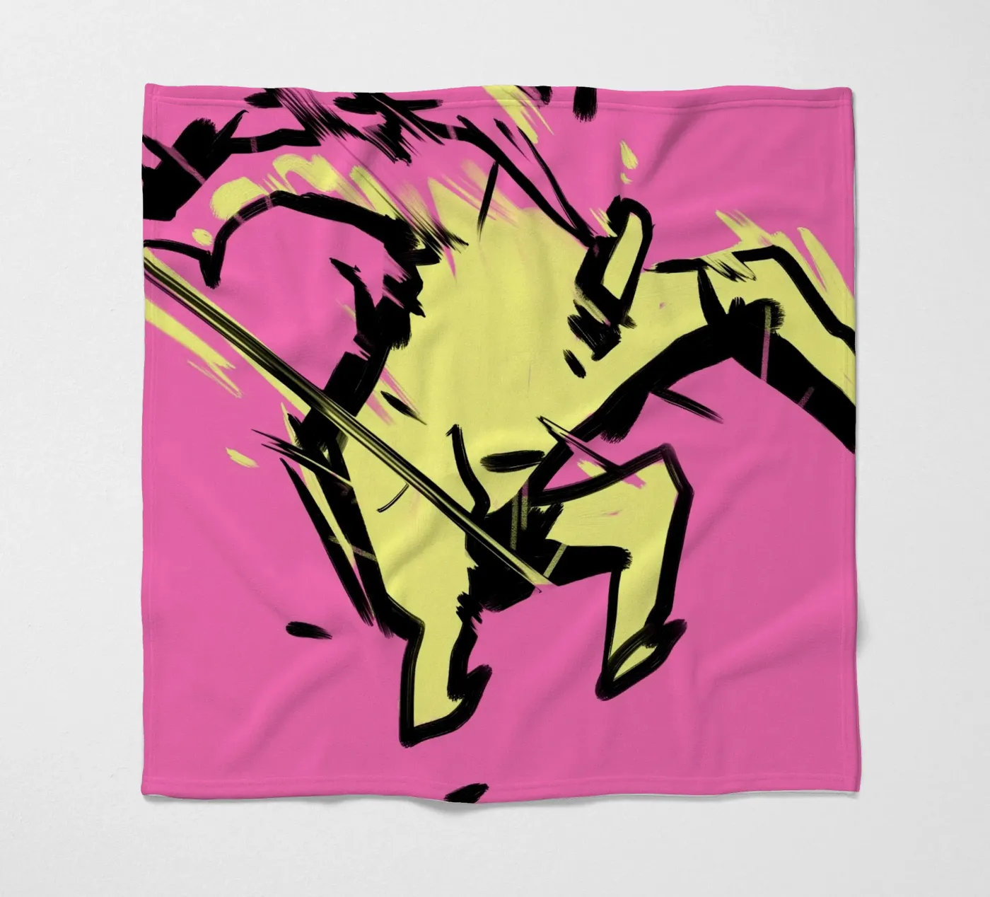 Jumping fleece blanket by Johannes Lott Illustration