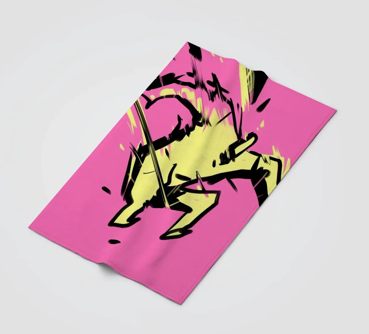 Jumping fleece blanket by Johannes Lott Illustration