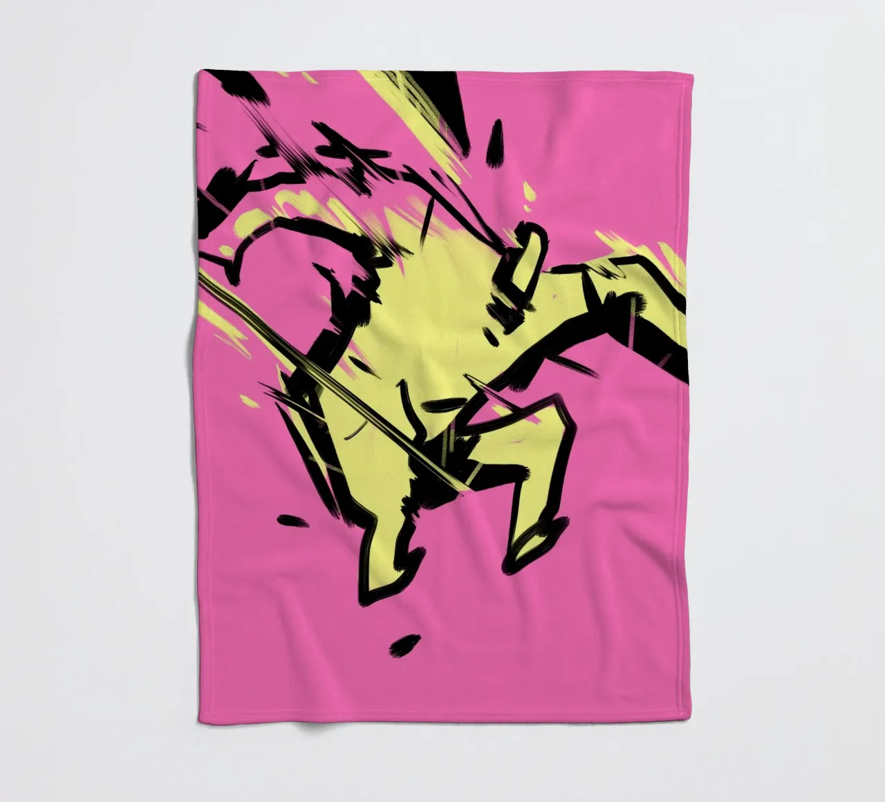 Jumping fleece blanket by Johannes Lott Illustration