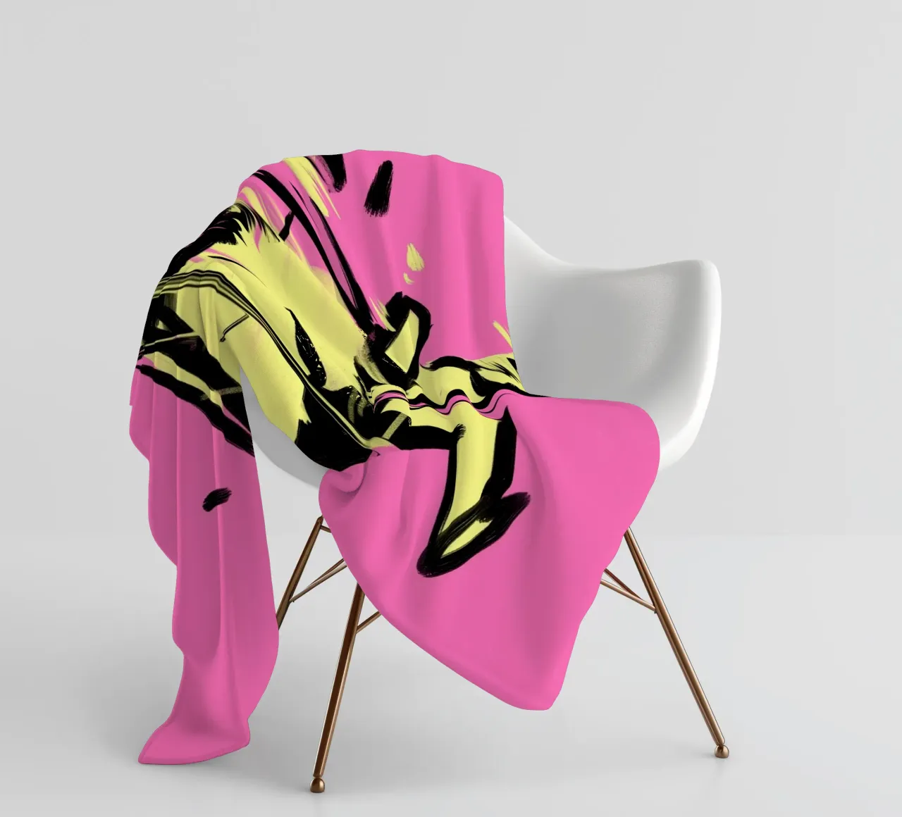 Springen Fleecedecke von Johannes Lott Illustration