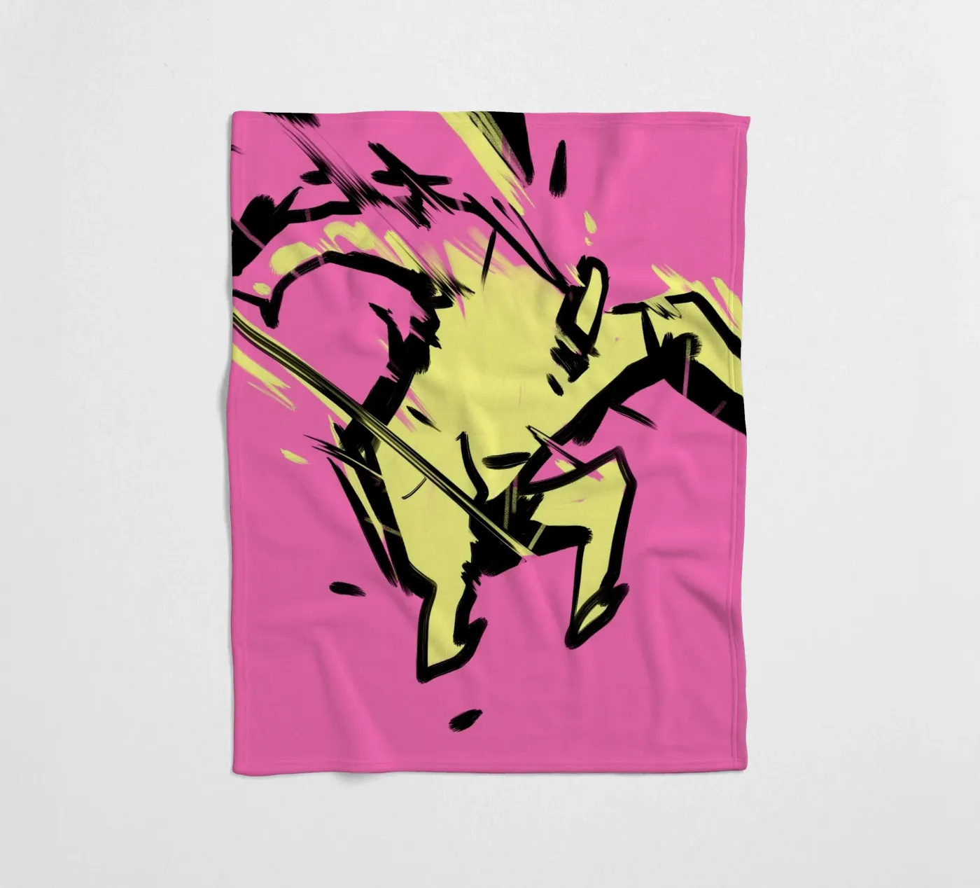 Jumping fleece blanket by Johannes Lott Illustration