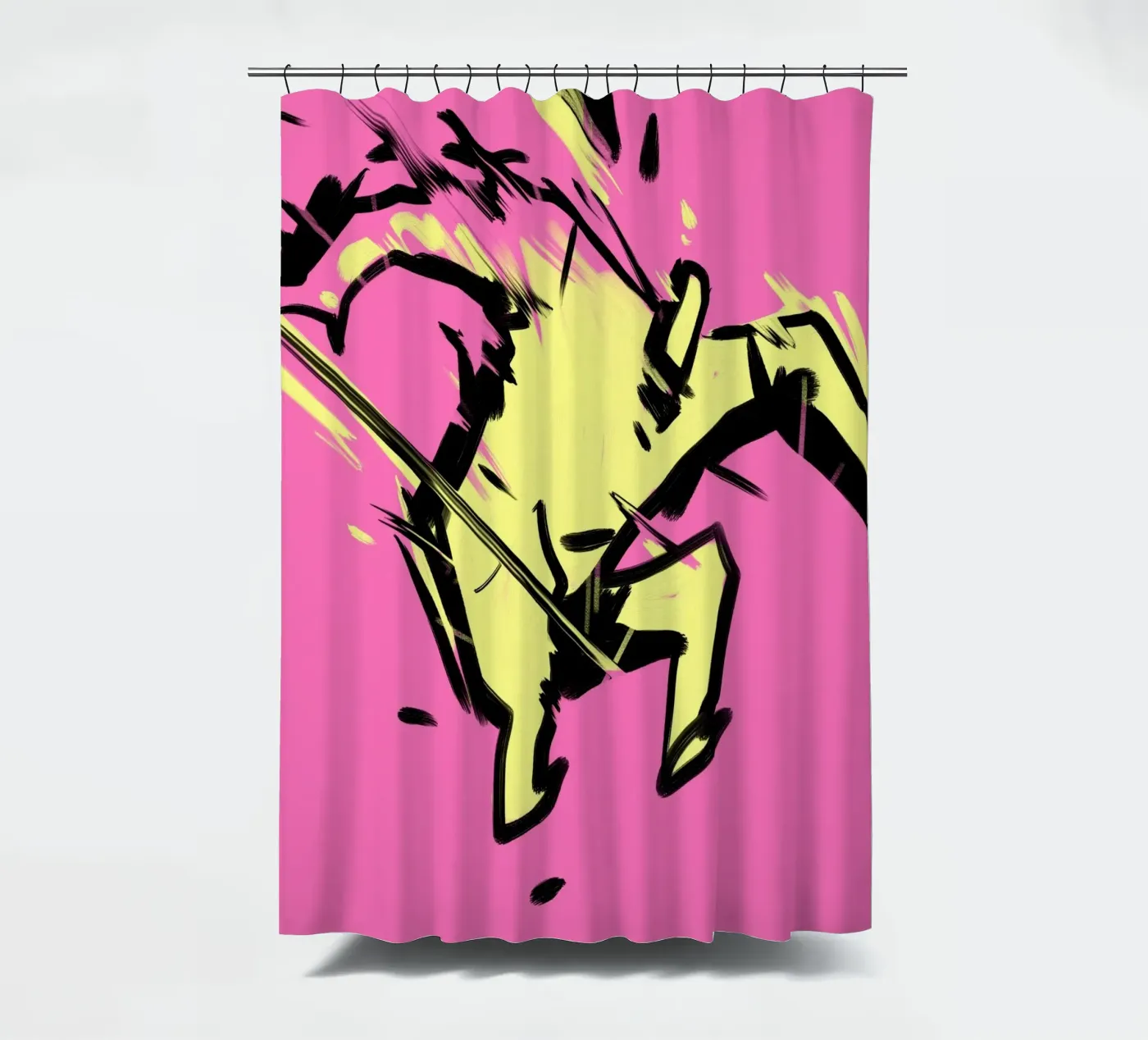 Springen Duschvorhang von Johannes Lott Illustration