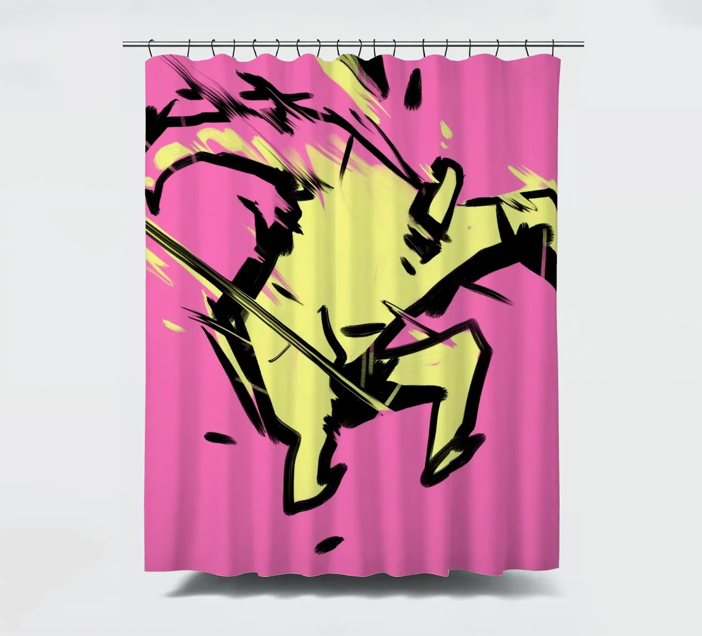 Springen Duschvorhang von Johannes Lott Illustration