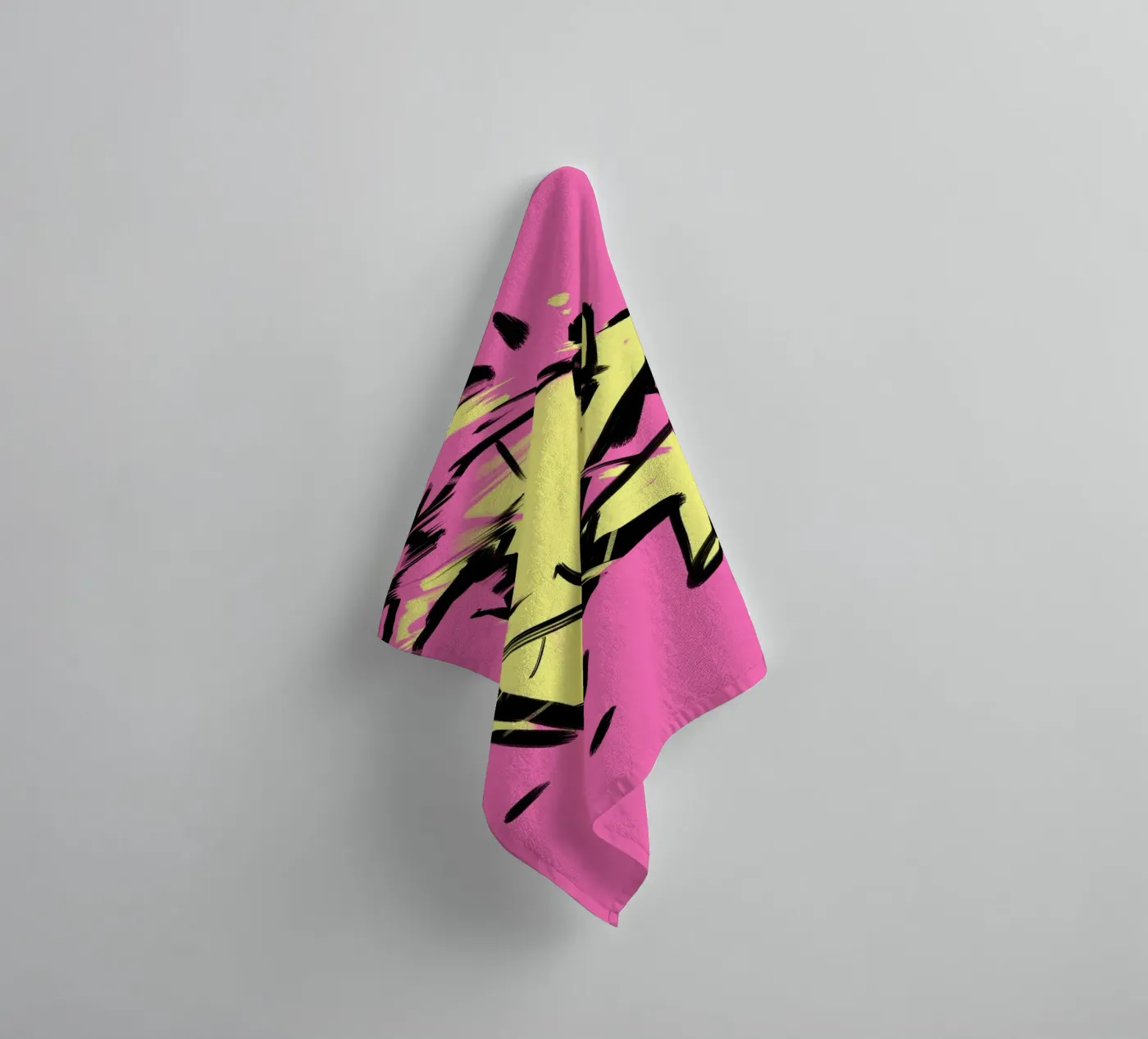 Springen badhanddoek van Johannes Lott Illustration