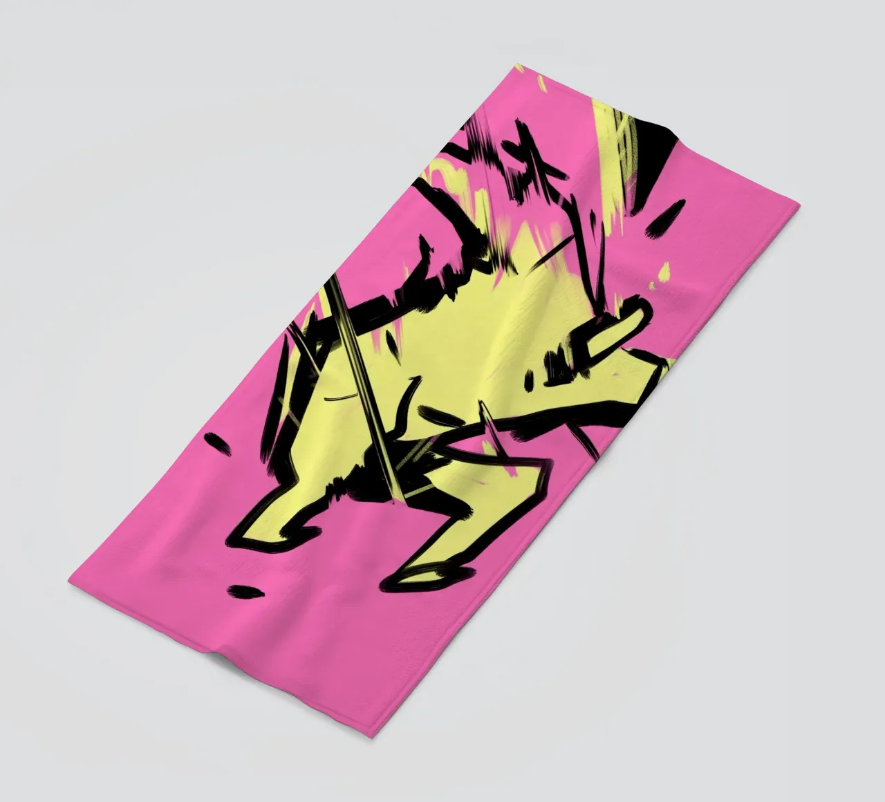 Jumping beach towel by Johannes Lott Illustration