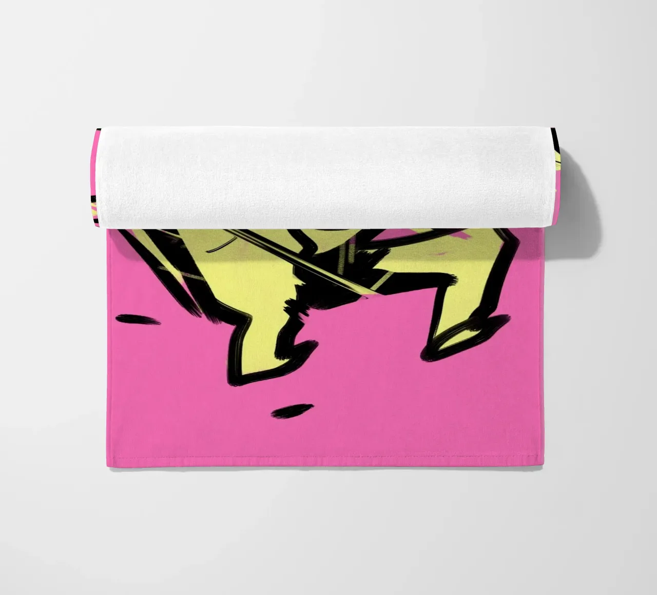 Jumping beach towel by Johannes Lott Illustration