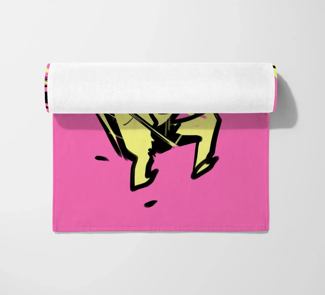 Jumping beach towel by Johannes Lott Illustration