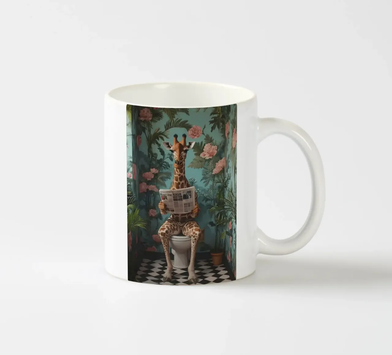 Giraffa nel water tazza in ceramica da Betty Shops