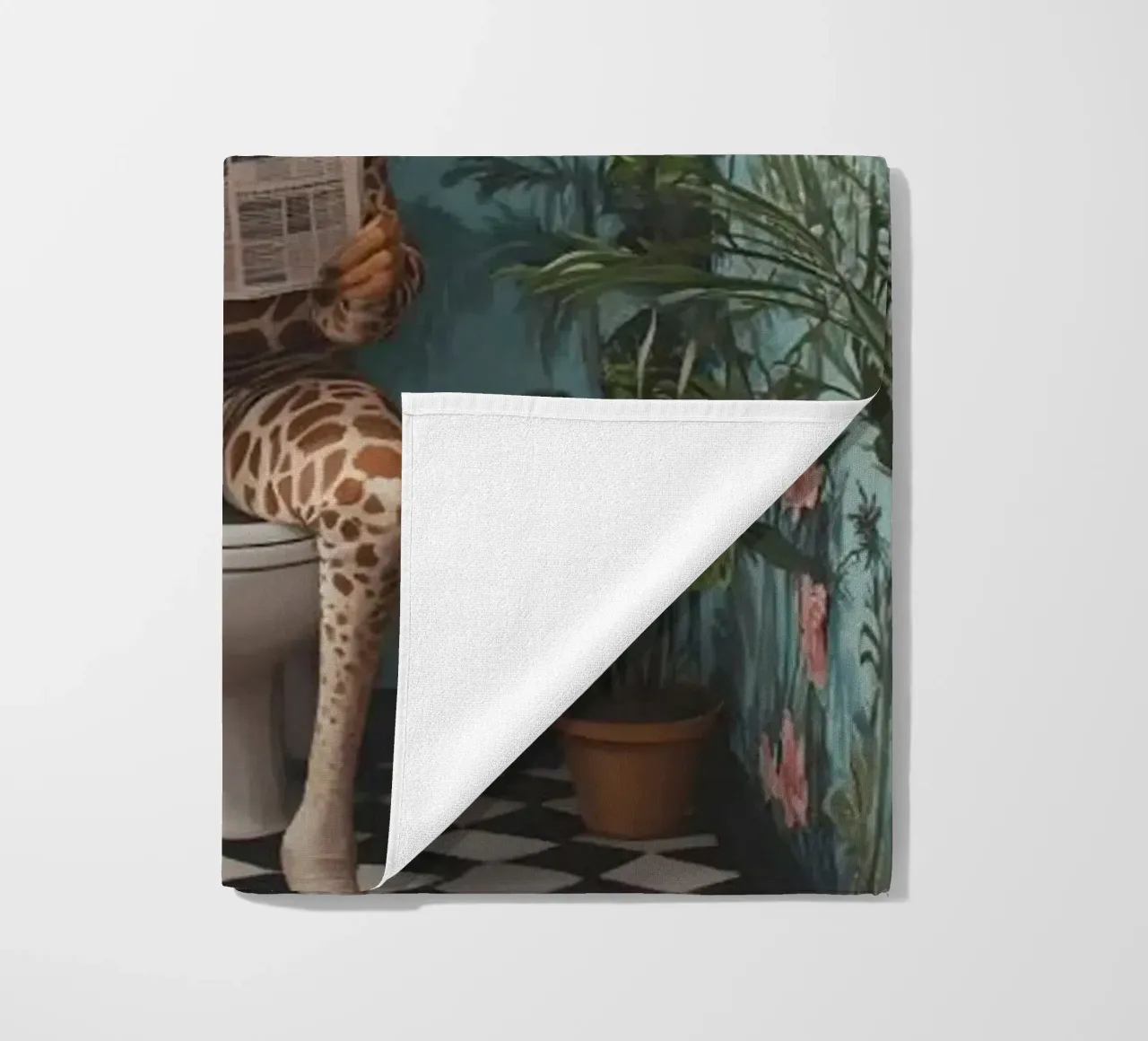 Giraffe In The Toilet Strandtuch von Betty Shops