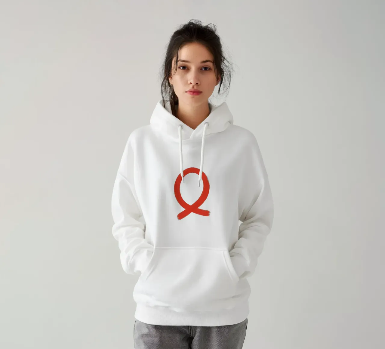 Gesture in Red felpa con cappuccio da SMPLE