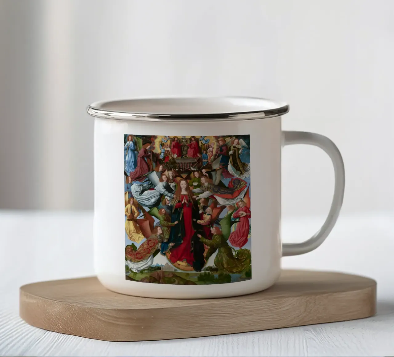 Maria, Regina del Cielo tazza in smalto da Venus Art