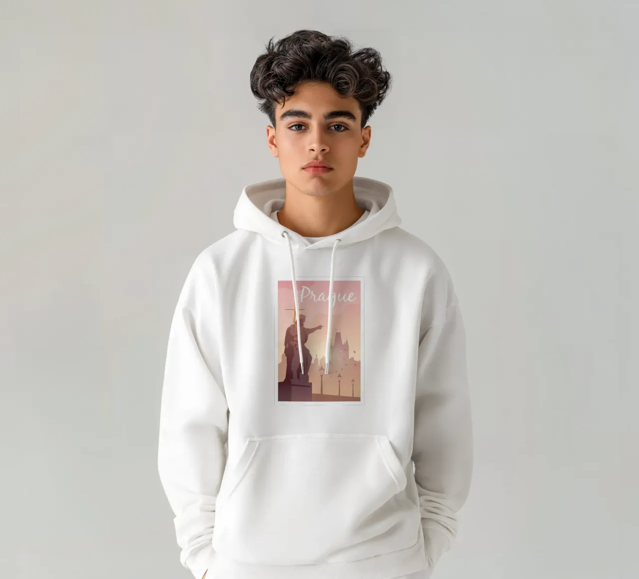 Praga, Chequia felpa con cappuccio da Wanderlust Vibes