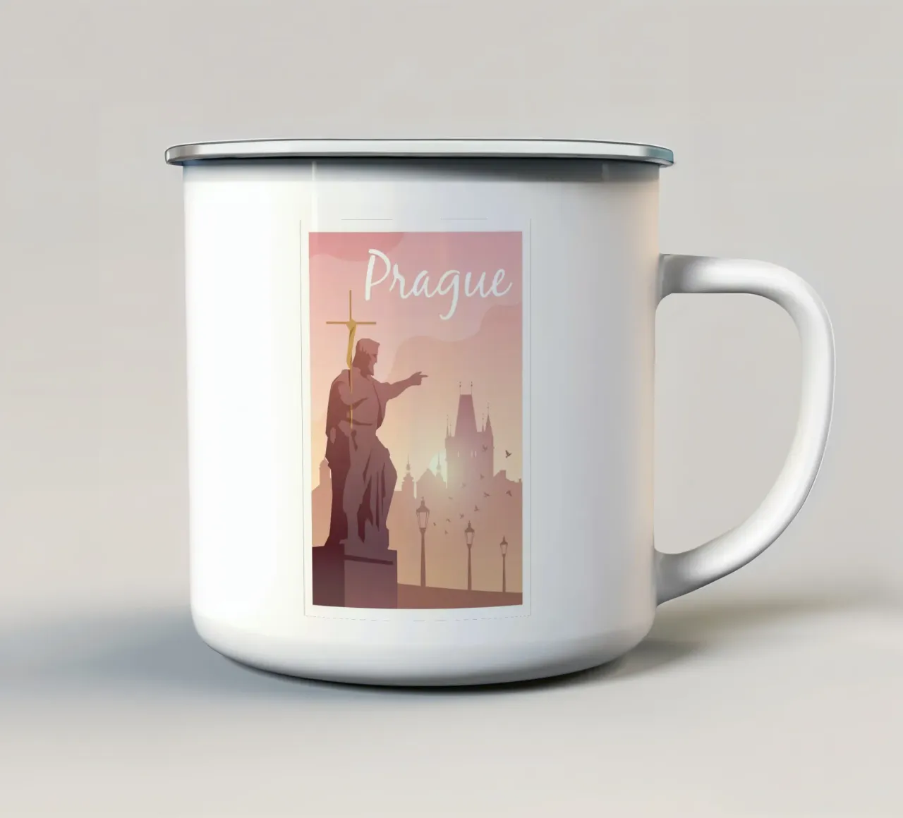 Praga, Chequia tazza in smalto da Wanderlust Vibes