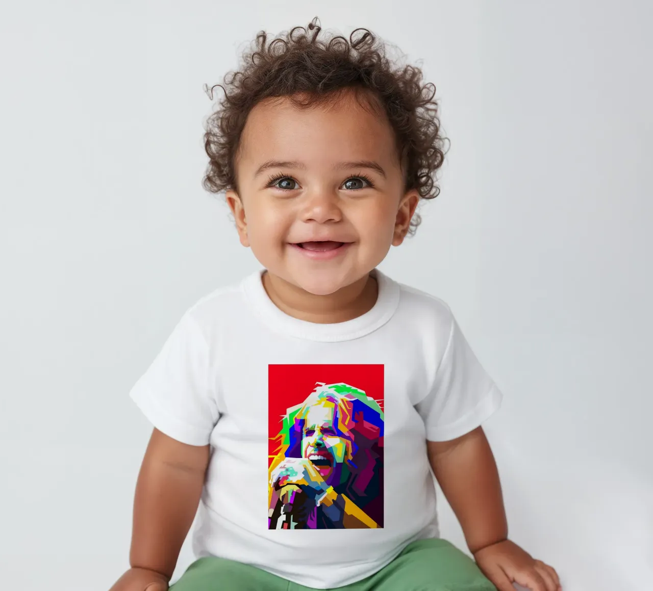 Steven Tyler Aerosmith Singer Classic Rock WPAP Style Illust baby t-shirt by Artkreator