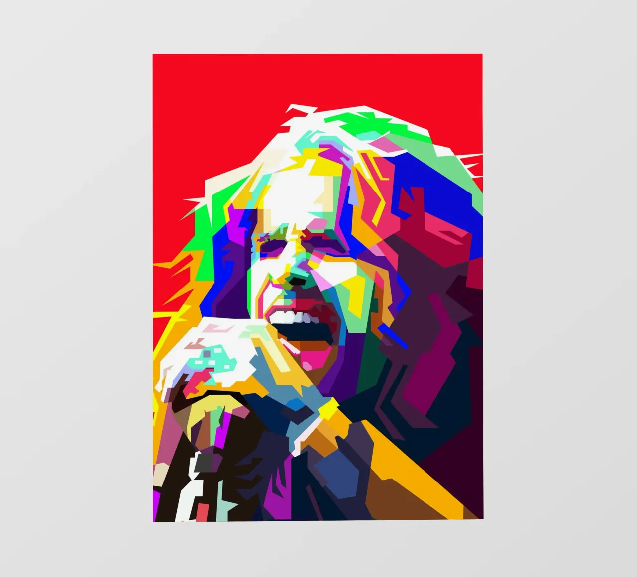Steven Tyler Aerosmith Cantante Classic Rock WPAP Stile Illustrato telo in pvc da Artkreator