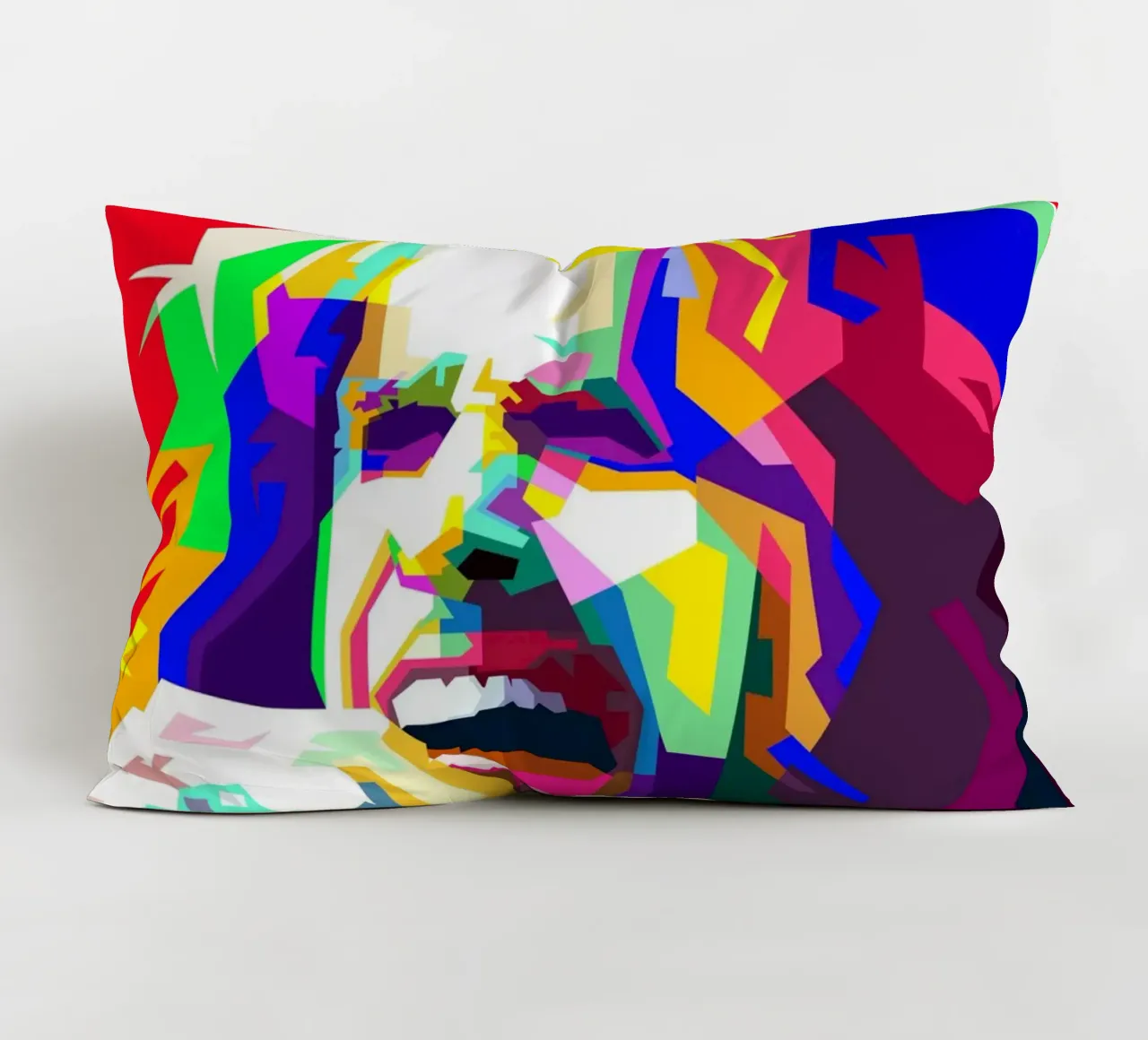 Steven Tyler Aerosmith Cantante Classic Rock WPAP Stile Illustrato cuscino da Artkreator