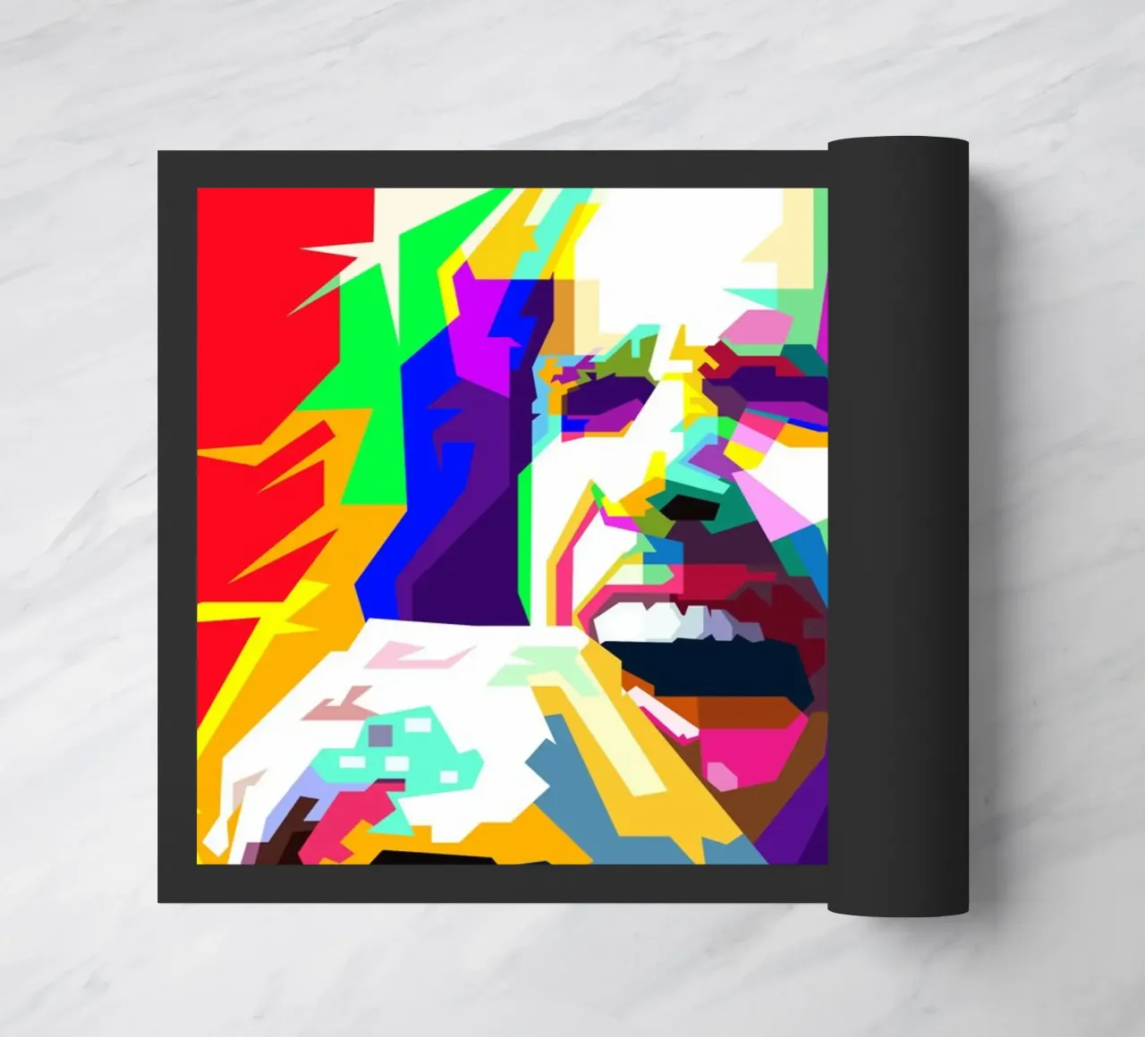 Steven Tyler Aerosmith Cantante Classic Rock WPAP Stile Illustrato zerbino da Artkreator
